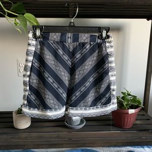 Flowy Blue and White Shorts